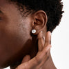 Pilgrim Air Swirl Stud Earrings, Silver