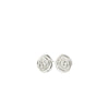 Pilgrim Air Swirl Stud Earrings, Silver