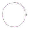 Pilgrim Alison Purple Beaded Necklace, Silver