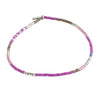 Pilgrim Alison Purple Beaded Bracelet, Silver