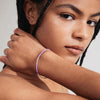 Pilgrim Alison Purple Beaded Bracelet, Silver