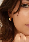 Pilgrim Amber Chunky Hoops, Gold