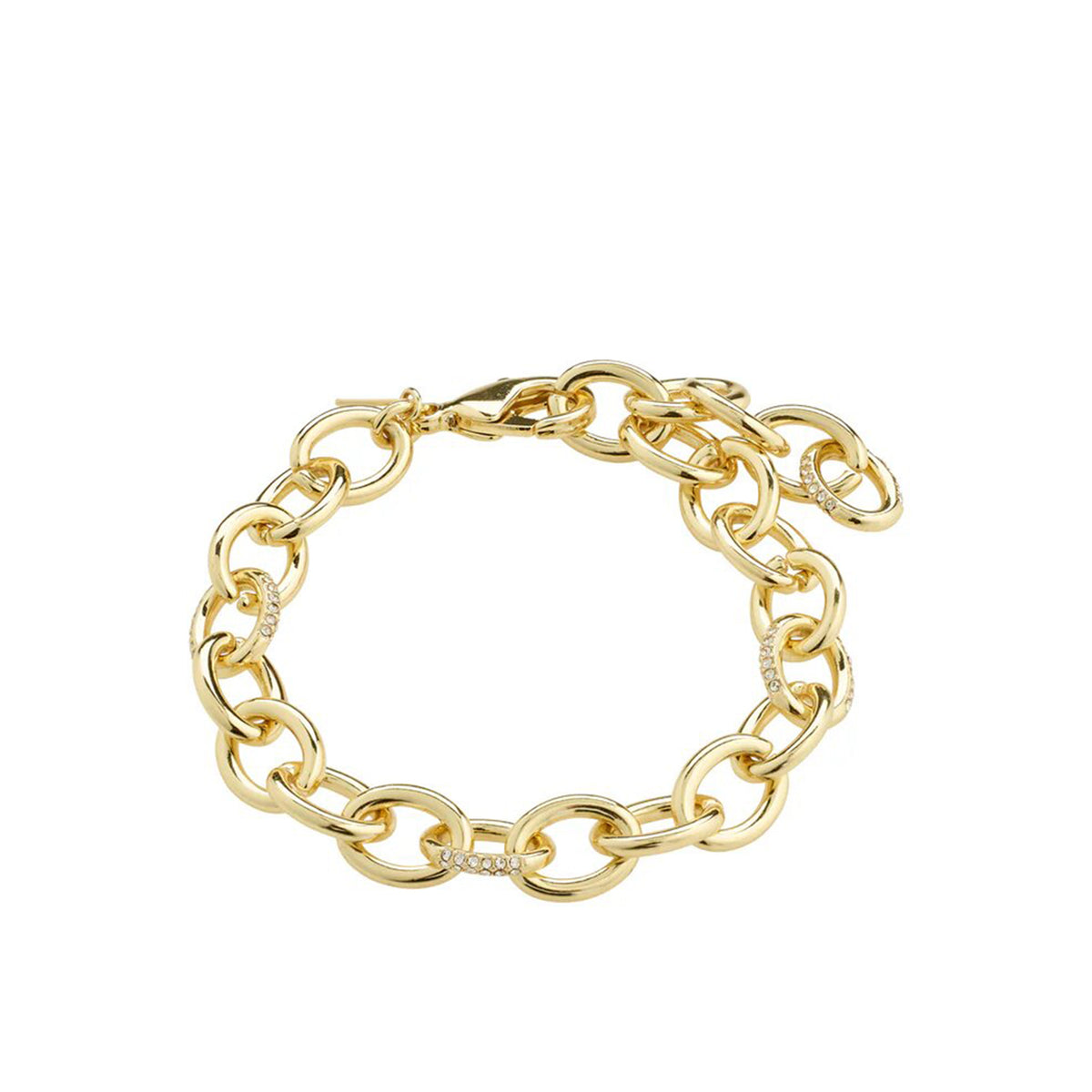 Pilgrim Amiri Cable Chain CZ Bracelet, Gold