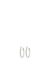 Pilgrim Anaya Crystal Oval Hoops, Silver