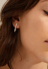 Pilgrim Anaya Crystal Oval Hoops, Silver