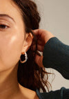 Pilgrim Anne Large Irregular Hoops, Silver