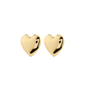 Pilgrim Annemette Heart Earrings, Gold