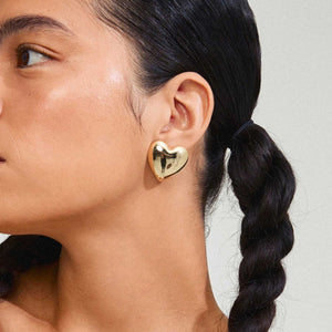 Pilgrim Annemette Heart Earrings, Gold