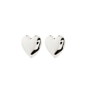 Pilgrim Annemette Heart Earrings, Silver