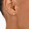 Pilgrim Arin Heart Stud Earrings, Gold