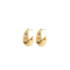 Pilgrim Asle Chunky Half Hoop Earrings, Gold
