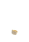 Pilgrim Aspen Crystal Adjustable Ring, Gold