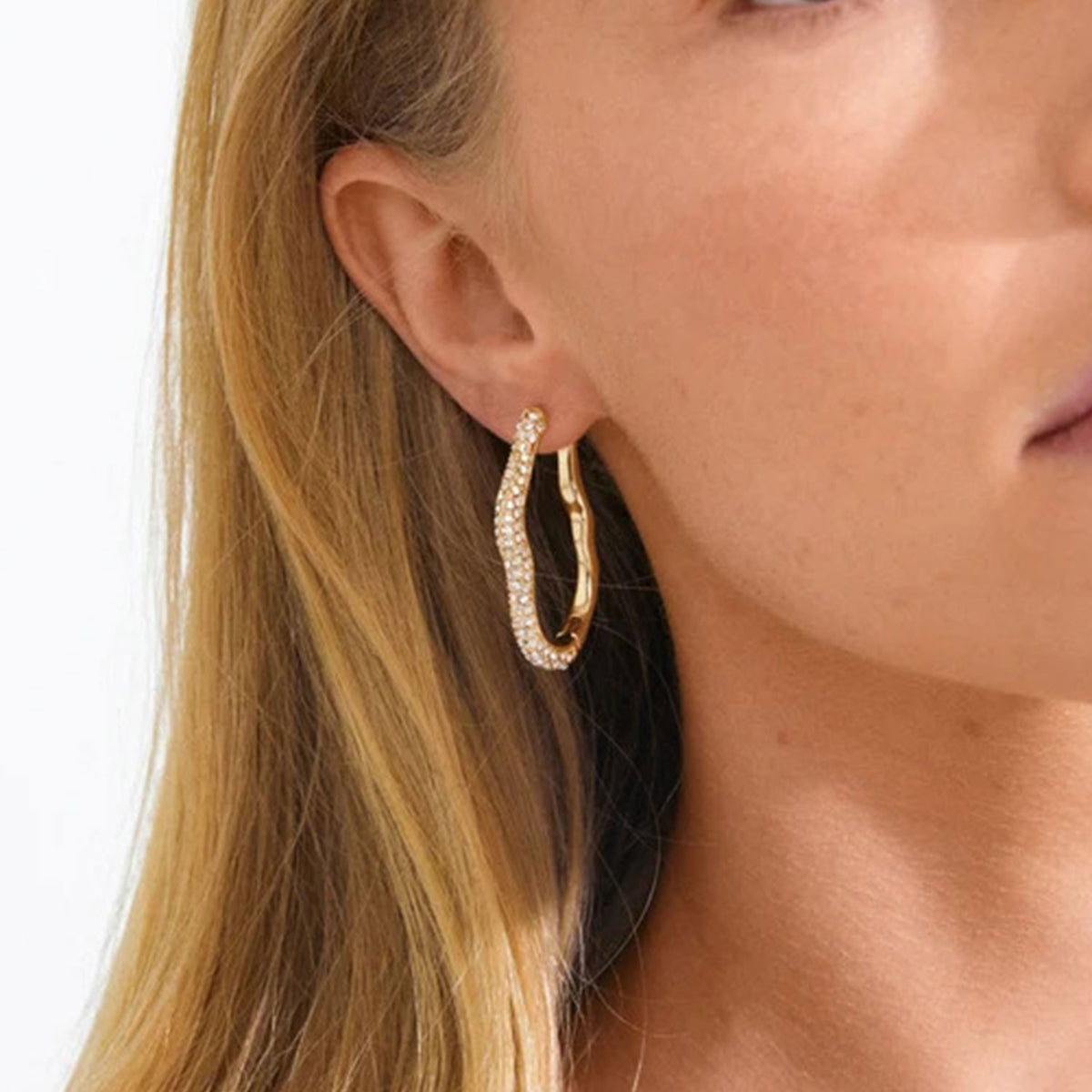Pilgrim Avola Hoop Earrings, Gold