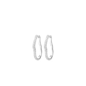 Pilgrim Avola Hoop Earrings, Silver