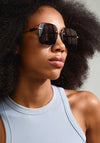 Pilgrim Aylin Sunglasses, Dark Grey