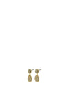 Pilgrim Beat Crystal Oval Coin Earrings, Gold