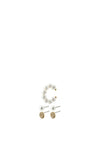 Pilgrim Beat Pearl Cuff & Earrings Set, Gold