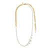 Pilgrim Beat Pearl Necklace, Gold