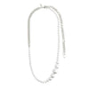 Pilgrim Beat Pearl Necklace, Silver