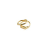 Pilgrim Blink Adjustable Stacking Signet Rings, Gold