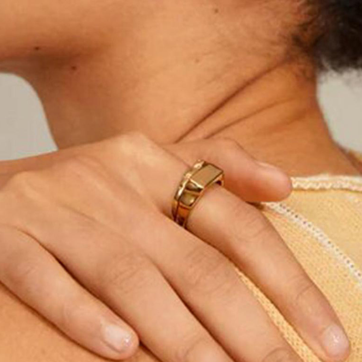 Pilgrim Blink Adjustable Stacking Signet Rings, Gold