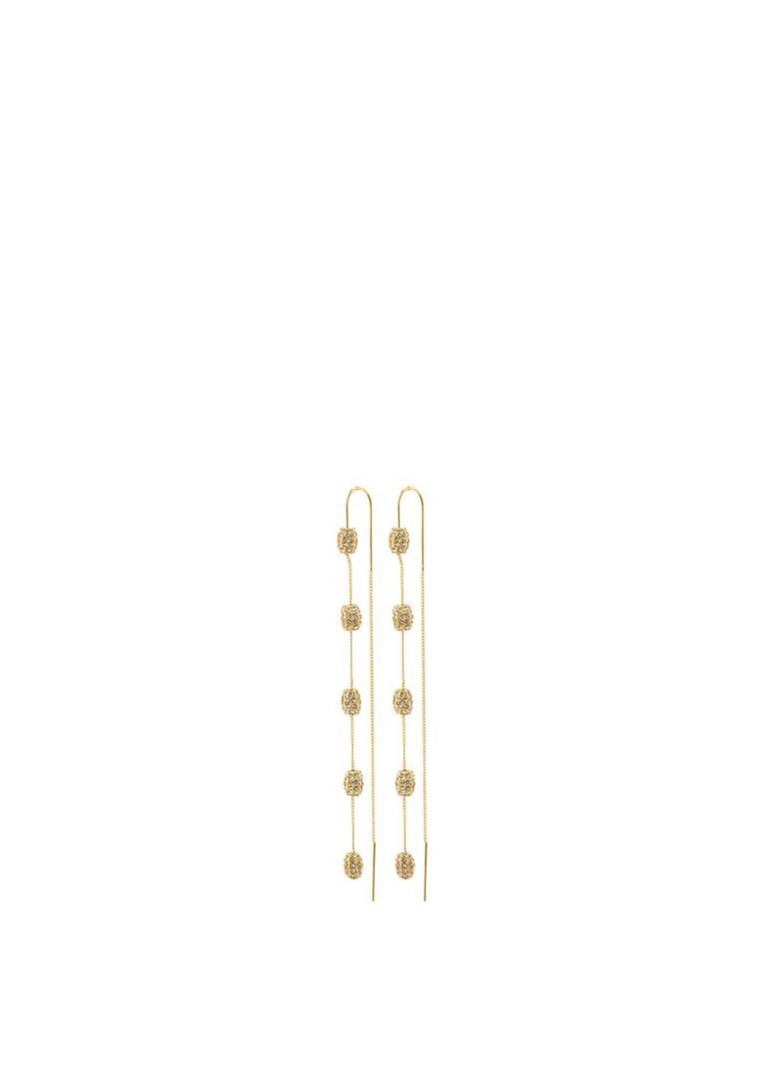 Pilgrim Blink Chain Dangle Earrings, Silver