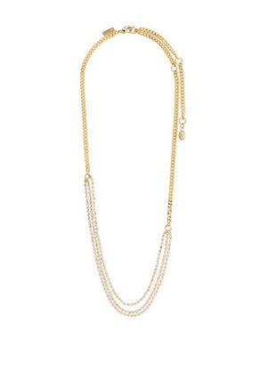 Pilgrim Blink Crystal Necklace, Gold