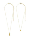 Pilgrim Blink Set of 2 Layering Necklaces, Gold