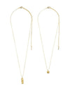 Pilgrim Blink Set of 2 Layering Necklaces, Gold