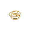 Pilgrim Bloom Set of 3 Adjustable Stacking Rings, Gold