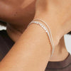 Pilgrim Bloom Set of 2 Layering Bracelets, Silver