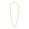 Pilgrim Bloom Set of 2 Layering Necklaces, Gold