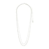 Pilgrim Bloom Set of 2 Layering Necklaces, Silver