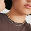 Pilgrim Bloom Set of 2 Layering Necklaces, Silver