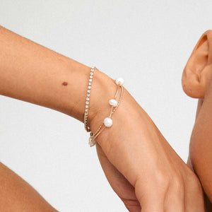 Pilgrim Breeze Set of 3 Layering Bracelet, Gold
