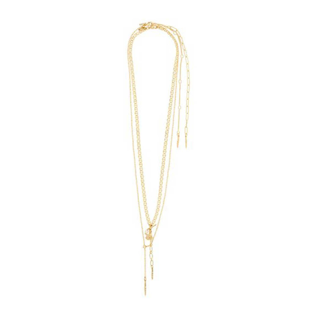 Pilgrim Breeze Set of 2 Layering Necklaces, Gold