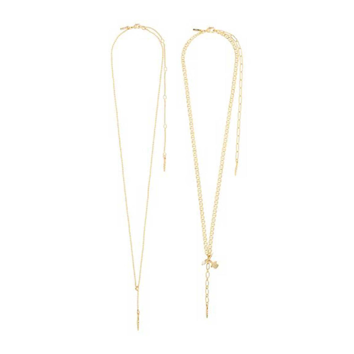 Pilgrim Breeze Set of 2 Layering Necklaces, Gold