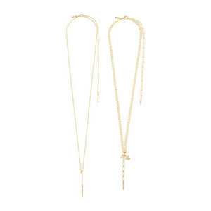 Pilgrim Breeze Set of 2 Layering Necklaces, Gold