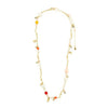 Pilgrim Care Crystal & Freshwater Pearl Necklace, Gold & Red Multi
