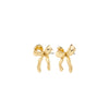 Pilgrim Cassian Bow Earrings, Gold