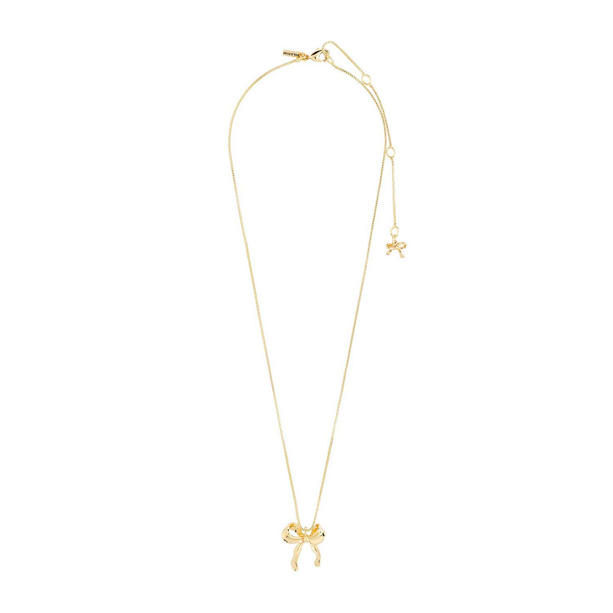 Pilgrim Cassian Bow Necklace, Gold