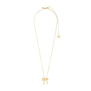 Pilgrim Cassian Bow Necklace, Gold