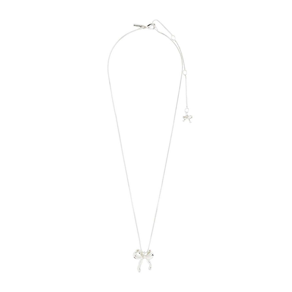 Pilgrim Cassian Bow Necklace, Silver