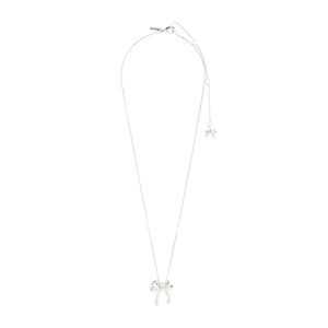 Pilgrim Cassian Bow Necklace, Silver