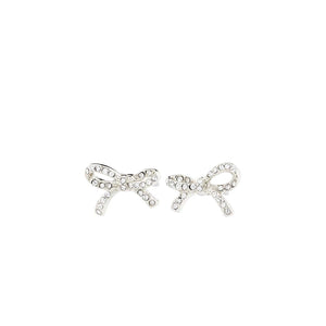 Pilgrim Catharina Bow Earrings, Silver