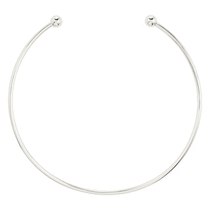 Charm choker silver plated
