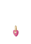 Pilgrim Charm Pink Heart Pendant, Gold