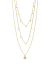 Pilgrim Chayenne 3 in 1 Slim Chains Necklace Set, Gold