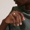 Pilgrim Cindy Adjustable Crystal Ring, Gold