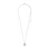 Pilgrim Cindy Crystal Squared Pendant Necklace, Silver